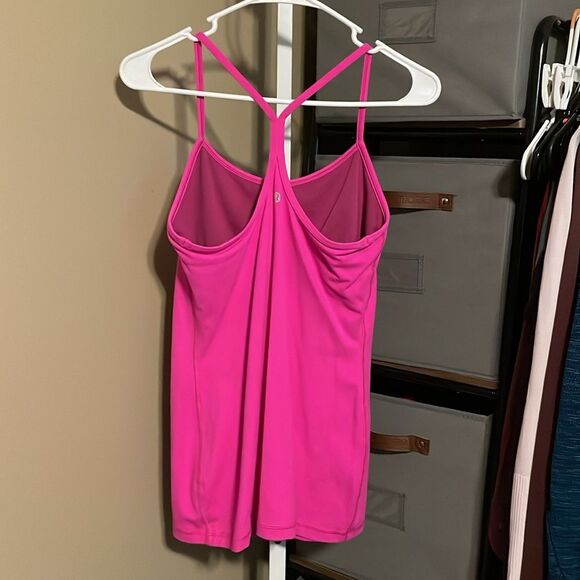 Lululemon Power Y Tank Sz 8 Paris Pink 862 - Picture 2 of 4